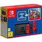 Herní konzole Nintendo Switch(red) + Super Mario Odyssey + The Super Mario Bros. Movie nálepky - Herní konzole