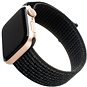 FIXED Nylon Strap pro Apple Watch 42/44/45/Ultra 49mm reflexně černý - Řemínek