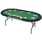 Stůl Skládací pokerový stůl pro 9 hráčů 3 díly oválný zelený - Stůl
