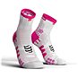 COMPRESSPORT Pro Racing Socks v3.0 Run High White/Pink T3 - Běžecké ponožky