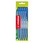 STABILO liner F modrý Eco-pack - balení 5 ks - Kuličkové pero