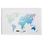 VICTORIA "World Map" 40x60cm, bílý rám - Magnetická tabule