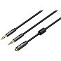 Vention 2x 3.5mm (M) to 4-Pole 3.5mm (F) Stereo Splitter Cable 0.3m Black Metal Type - Redukce