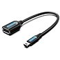 Vention Mini USB (M) to USB (F) OTG Cable 0.15m Black PVC Type - Redukce
