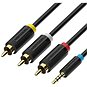 Vention 2.5mm Male to 3x RCA Male AV Cable 1.5m Black - Video kabel