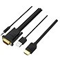 Video kabel Vention HDMI to VGA Cable with Audio Output & USB Power Supply 1.5m Black - Video kabel