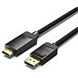 Vention Cotton Braided 4K DP (DisplayPort) to HDMI Cable 5M Black - Video kabel