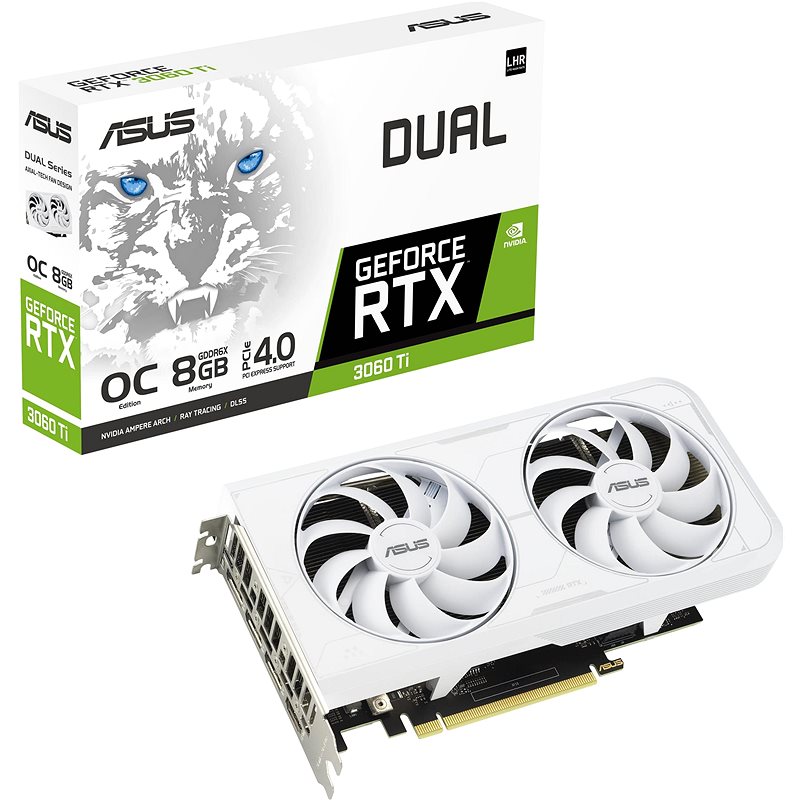 ASUS DUAL GeForce RTX 3060 Ti O8G White - Graphics Card | alza.sk