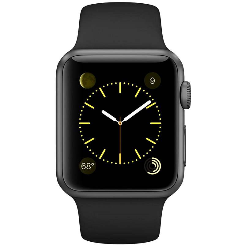 Apple Watch Sport 38mm Vesmírně šedý hliník s černým řemínkem - Chytré hodinky