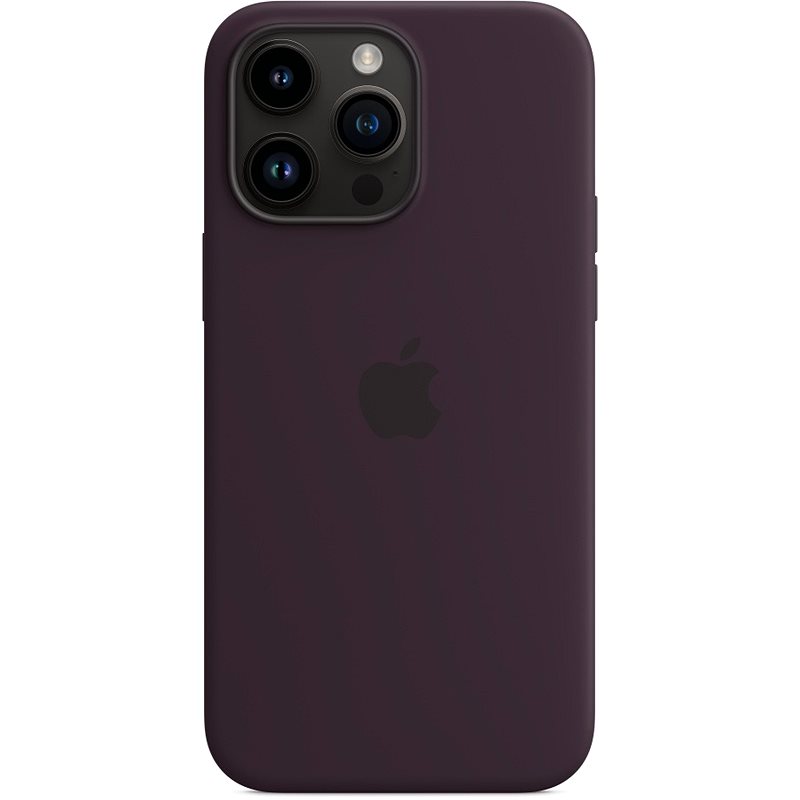 iphone 14 pro silicone case with magsafe elderberry