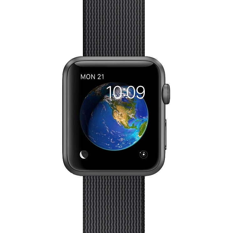 DEMO Apple Watch Sport 42mm Vesmírně šedý hliník s černým řemínkem z tkaného nylonu - Chytré hodinky