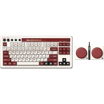 

8BitDo Retro Mechanical Keyboard (Fami Edition) + Dual Super Buttons - UK