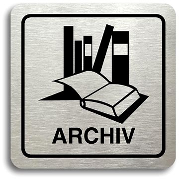 

Accept Piktogram "archiv" (80 × 80 mm) (stříbrná tabulka - černý tisk)