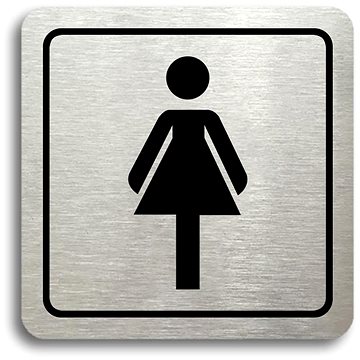 

Accept Piktogram "WC ženy" (80 × 80 mm) (stříbrná tabulka - černý tisk)