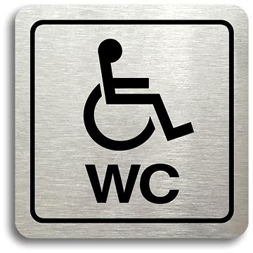 

Accept Piktogram "WC invalidé" (80 × 80 mm) (stříbrná tabulka - černý tisk)