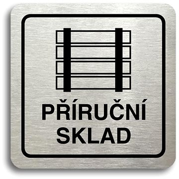 

Accept Piktogram "příruční sklad" (80 × 80 mm) (stříbrná tabulka - černý tisk)
