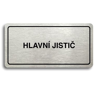 

Accept Piktogram "HLAVNÍ JISTIČ" (160 × 80 mm) (stříbrná tabulka - černý tisk)