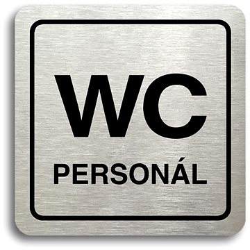 

Accept Piktogram "WC personál" (80 × 80 mm) (stříbrná tabulka - černý tisk)