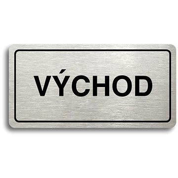 

Accept Piktogram "VÝCHOD" (160 × 80 mm) (stříbrná tabulka - černý tisk)