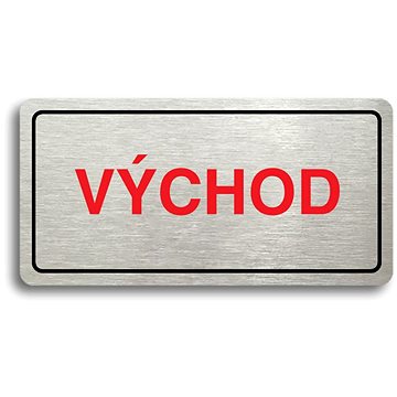 

Accept Piktogram "VÝCHOD" (160 × 80 mm) (stříbrná tabulka - barevný tisk)