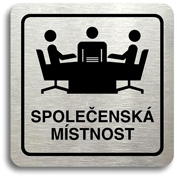 

Accept Piktogram "společenská místnost" (80 × 80 mm) (stříbrná tabulka - černý tisk)