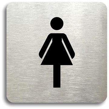 

Accept Piktogram "WC ženy" (80 × 80 mm) (stříbrná tabulka - černý tisk bez rámečku)