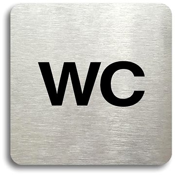 

Accept Piktogram "WC" (80 × 80 mm) (stříbrná tabulka - černý tisk bez rámečku)