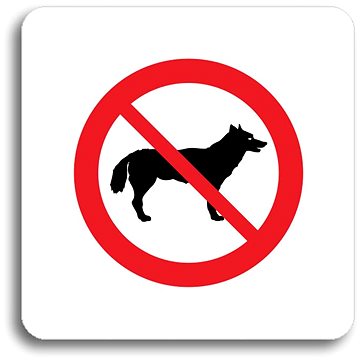 

Accept Piktogram "zákaz vstupu se psem" (80 × 80 mm) (bílá tabulka - barevný tisk bez rámečku)