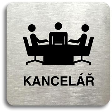 

Accept Piktogram "kancelář" (80 × 80 mm) (stříbrná tabulka - černý tisk bez rámečku)