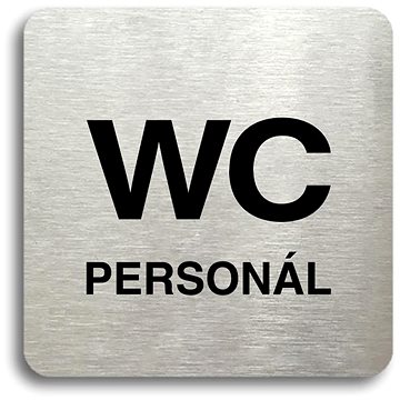 

Accept Piktogram "WC personál" (80 × 80 mm) (stříbrná tabulka - černý tisk bez rámečku)