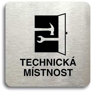 

Accept Piktogram "technická místnost" (80 × 80 mm) (stříbrná tabulka - černý tisk bez rámečku)