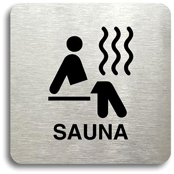 

Accept Piktogram "sauna III" (80 × 80 mm) (stříbrná tabulka - černý tisk bez rámečku)