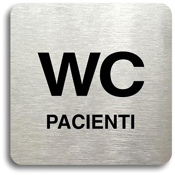 

Accept Piktogram "WC pacienti" (80 × 80 mm) (stříbrná tabulka - černý tisk bez rámečku)