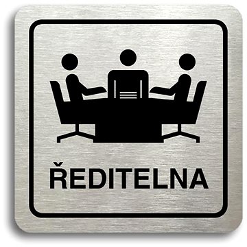 

Accept Piktogram "ředitelna" (80 × 80 mm) (stříbrná tabulka - černý tisk)