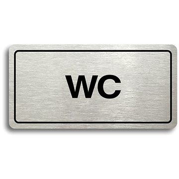 

Accept Piktogram "WC" (160 × 80 mm) (stříbrná tabulka - černý tisk)