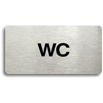 

Accept Piktogram "WC" (160 × 80 mm) (stříbrná tabulka - černý tisk bez rámečku)