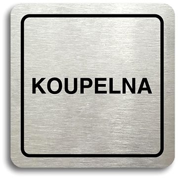 

Accept Piktogram "koupelna" (80 × 80 mm) (stříbrná tabulka - černý tisk)