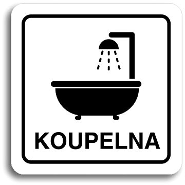 

Accept Piktogram "koupelna II" (80 × 80 mm) (bílá tabulka - černý tisk)