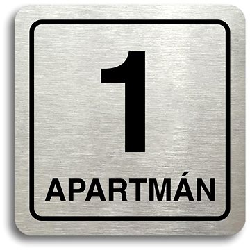

Accept Piktogram "1 apartmán" (80 × 80 mm) (stříbrná tabulka - černý tisk)