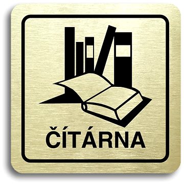 

Accept Piktogram "čítárna" (80 × 80 mm) (zlatá tabulka - černý tisk)