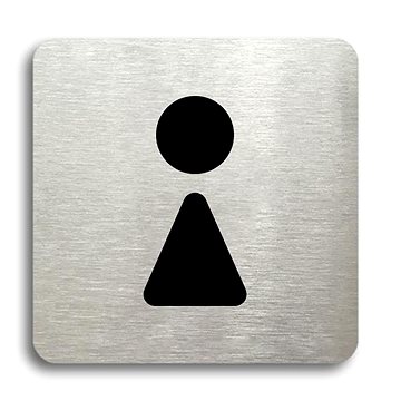 

Accept Piktogram "WC ženy II" (80 × 80 mm) (stříbrná tabulka - černý tisk bez rámečku)