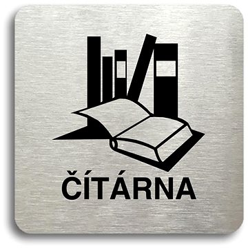 

Accept Piktogram "čítárna" (80 × 80 mm) (stříbrná tabulka - černý tisk bez rámečku)