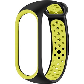 

Eternico Sporty pro Xiaomi Mi band 5 / 6 / 7 solid black and yellow