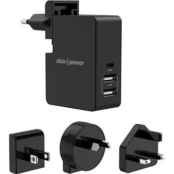 AlzaPower T300 Travel Charger černá - Nabíječka do sítě