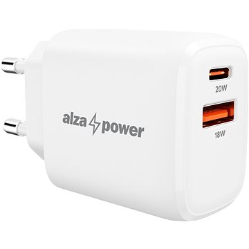 AlzaPower A100 Fast Charge 20W bílá - Nabíječka do sítě