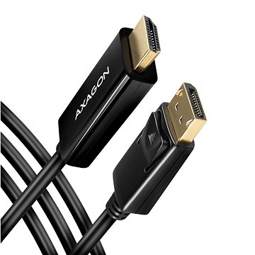AXAGON RVD-HI14C2, DisplayPort -> HDMI 1.4 cable 1.8m, 4K/30Hz