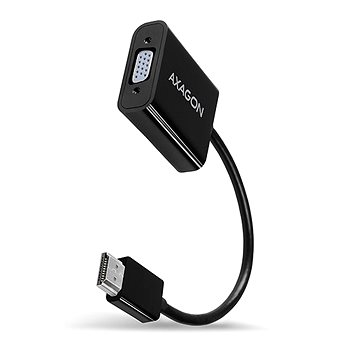 AXAGON RVH-VGAN, HDMI -> VGA adapter, FullHD, 1920*1200, audio OUT, power IN