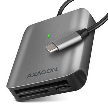 

AXAGON CRE-S3C, 3-slot & lun card reader, UHS-II support, SUPERSPEED USB-C