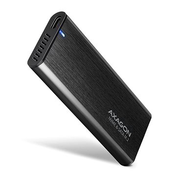 

AXAGON EEM2-SB2, M.2 NVMe & SATA screwless RAW box, black