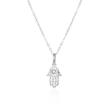 

Agato Stříbrný náhrdelník Hamsa - Ruka Fátimy AGT-N012W (Ag925/1000, 1,9 g)